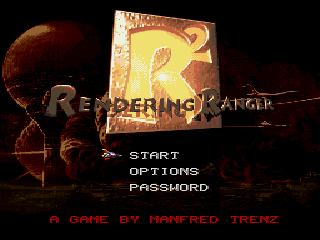 Rendering Ranger: R2 title screen for Super Nintendo